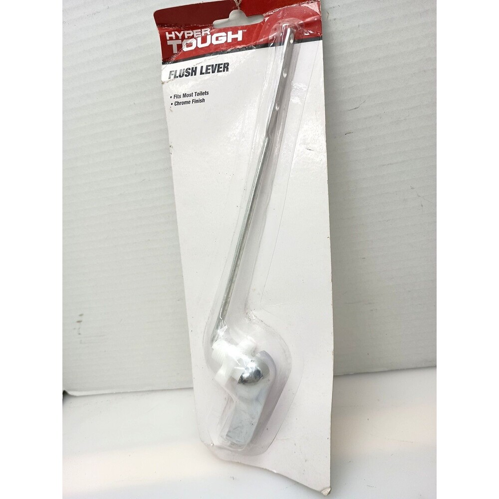 Universal Toilet Flush Lever Replacement Hyper Tough White Handle Metal Arm
